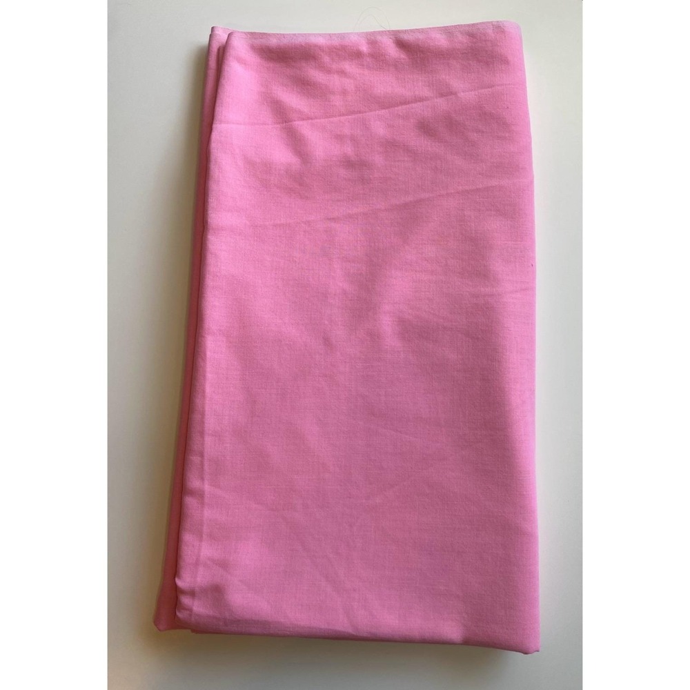 Vtg Dan River Dantrel Double Bright Pink Size Flat Sheet Muslin Cottage Core